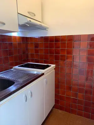 Cuisine ou kitchenette dans l'établissement Cannes center parking very calm California neighborhood