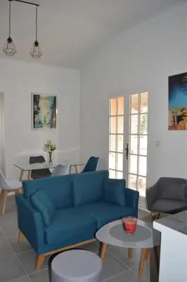 Coin salon dans l'établissement Villa à Golfe Juan