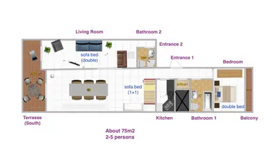 Plan de l'établissement Flat in Juan