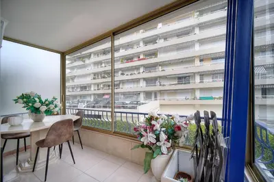 Balcon ou terrasse dans l'établissement IMMOGROOM - 2 BR - Air conditioning - Wifi - Terrace - Common parking