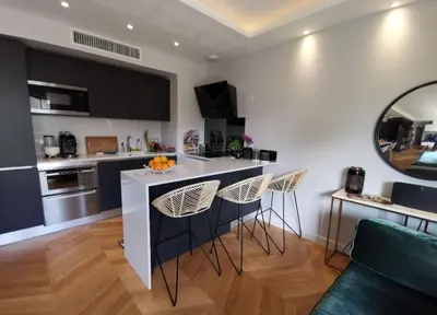 Cuisine ou kitchenette dans l'établissement Perfect place to stay In Juan-les-Pins