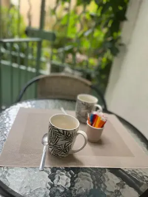 Plateau bouilloire dans l'établissement Vieil Antibes, ravissant 2p avec petite terrasse