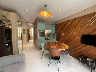 Télévision ou salle de divertissement dans l'établissement Appartement sur la Pinède à Juan les pins