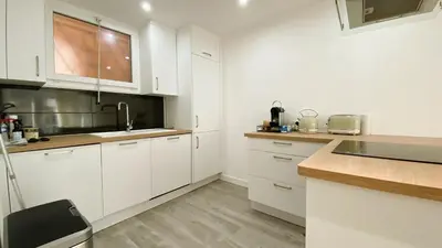 Cuisine ou kitchenette dans l'établissement Vilmorin Appartement 1 Chambre proche de gare, plage, centre