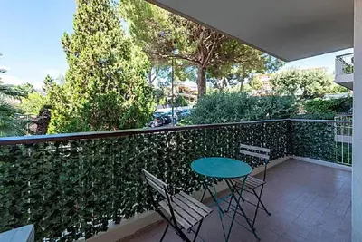 Balcon ou terrasse dans l'établissement LE CARDIFF avec grand balcon, piscine et parking, un fabuleux appartement familial en basse Californie