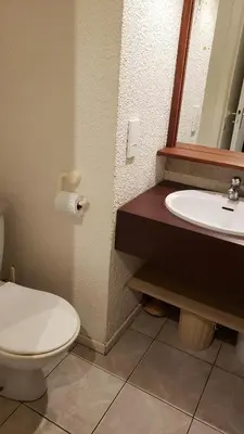 Salle de bains dans l'établissement Studio Mas du Tanit Olympe