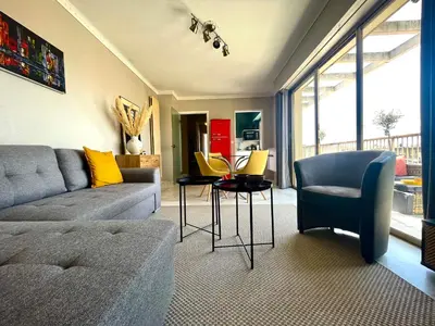 Coin salon dans l'établissement RoofTop Apartement - Quartier Croisette - Esc'Appart