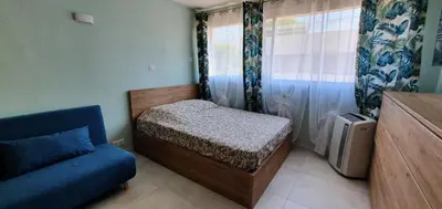 Un ou plusieurs lits dans un hébergement de l'établissement Studio confort, plages proche, wifi, 2 lits - FAME MARINA BAIE DES ANGES