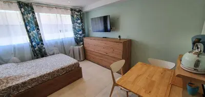 Un ou plusieurs lits dans un hébergement de l'établissement Studio confort, plages proche, wifi, 2 lits - FAME MARINA BAIE DES ANGES