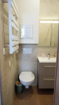 Salle de bains dans l'établissement Proche Carlton & Croisette, Appartement 101 - Palmazur Vacances