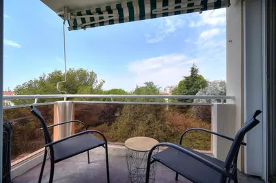 Balcon ou terrasse dans l'établissement IMMOGROOM - Fully equipped - Terrace with sea view - AC