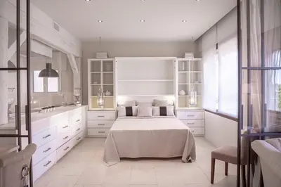 Un ou plusieurs lits dans un hébergement de l'établissement Palm Paradise # Luxe - Vue Mer - Port et Plage à Pied