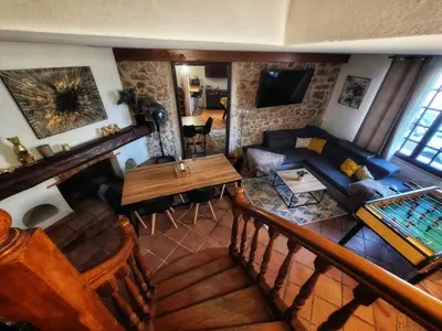 Télévision ou salle de divertissement dans l'établissement PERLE RARE - Villa 4 chambres - Famille - Amis - Anniversaires - soirées