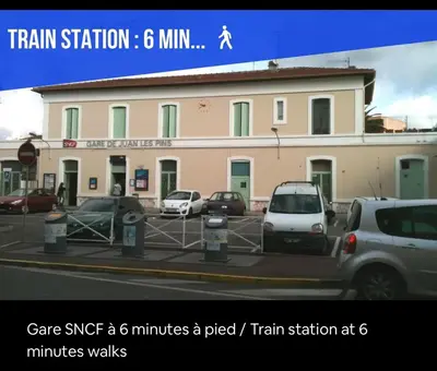 Plan de l'établissement Impeccable 3 pièces avec balcons, la plage à 50m Juan les pins proche Cannes