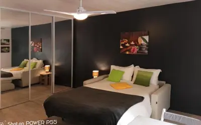 Coin salon dans l'établissement CANNES - JOLI STUDIO AVEC BALCON