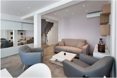 Coin salon dans l'établissement REF 1229 - Cannes Croisette - Sea view apartment for rent