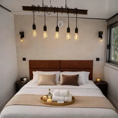 Un ou plusieurs lits dans un hébergement de l'établissement Art Loft # Design - Proche Croisette et Plages - Climatisation