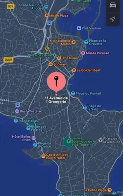 Plan de l'établissement Superbe studio avec terrasse au cap d’antibes