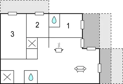 Plan de l'établissement Cozy Apartment In Vallauris With Wifi