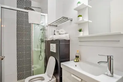 Salle de bains dans l'établissement Studio Merle - Welkeys