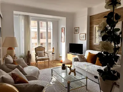 Télévision ou salle de divertissement dans l'établissement One Bedroom apartment in Cannes Center a few steps from the Croisette and the Martinez Hotel - 2032
