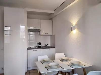 Cuisine ou kitchenette dans l'établissement Résidence Graziella Studio 227
