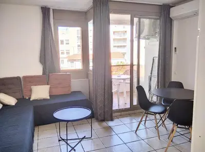 Coin salon dans l'établissement Résidence Graziella Studio 324