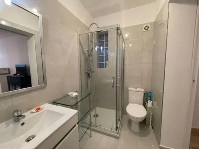 Salle de bains dans l'établissement Beau studio - 100m de la plage Palm beach