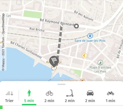Plan de l'établissement Superbe T2 Juan Les Pins 300m des plages