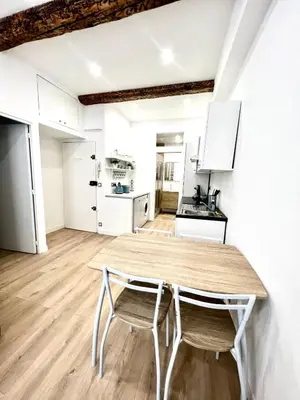 Cuisine ou kitchenette dans l'établissement Chez Thibault brand new one-bedroom apartment in Antibes