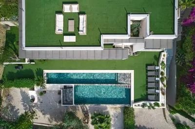 Piscine de l'établissement Cannes - Modern villa with 180° sea view ou située à proximité