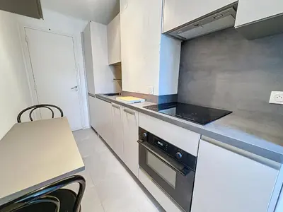 Cuisine ou kitchenette dans l'établissement 1 bedroom Latour Maubourg Cannes Riviera 245