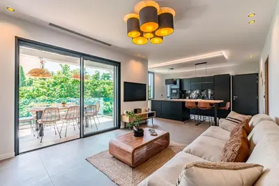 Coin salon dans l'établissement Totolulu Cannes Luxury Properties - La Villa